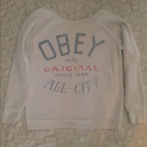 Off shoulder sweatshirt