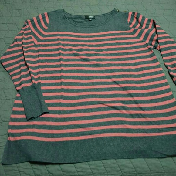 ANA  pink and gray sweater 2X