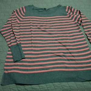 ANA  pink and gray sweater 2X