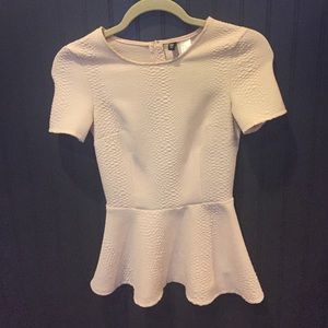 Soft Pink Peplum Shirt