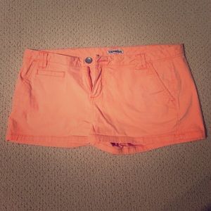 Neon orange Express shorts. Size 12