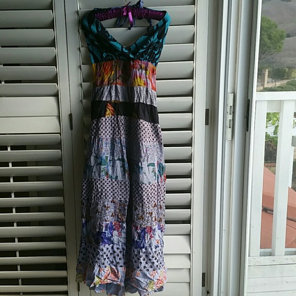 Unique boho halter dress