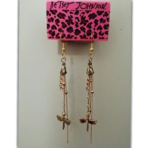New! Bestey Johnson Dragonfly drop earrings