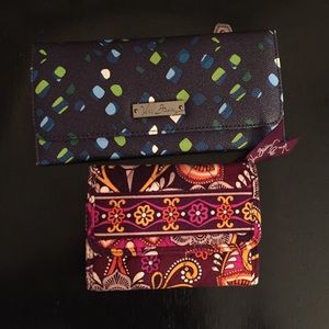 Vera bradley wallet blue and green