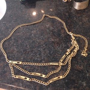 3 tier gold chain belt