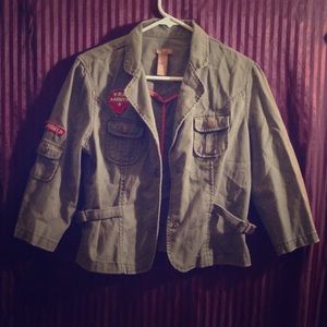 Women's large green army jacket