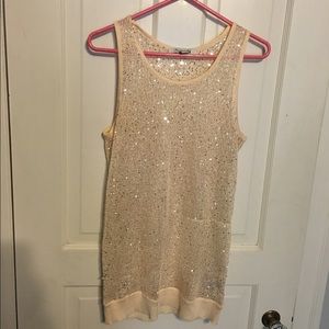 Long sequined top