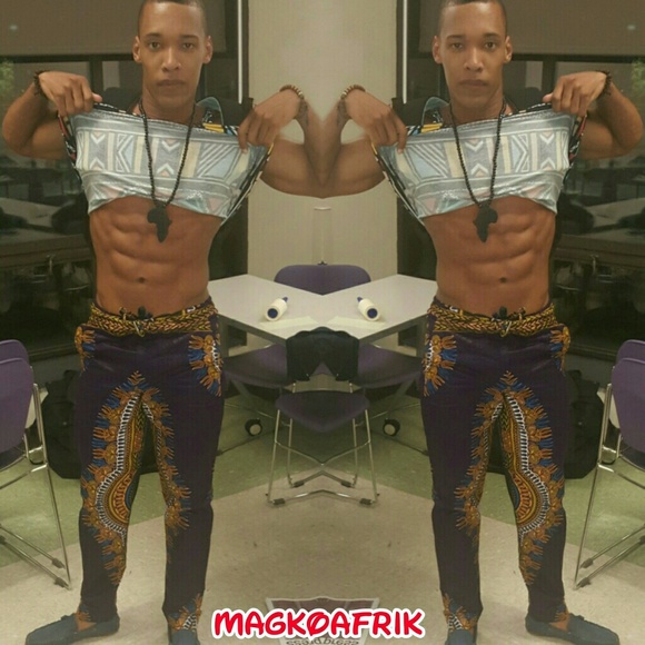 African dashiki print pants