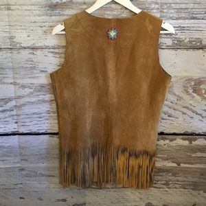 🎉HP🎉 *FINAL* Vintage genuine suede fringe vest