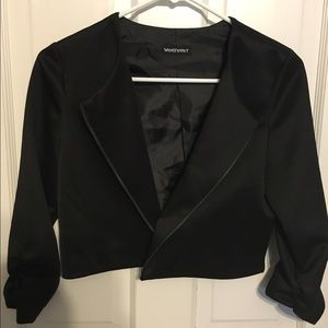 Cropped cover up jacket