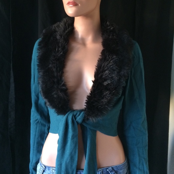 Faux fur cardi