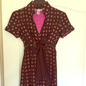DVF black mini dress