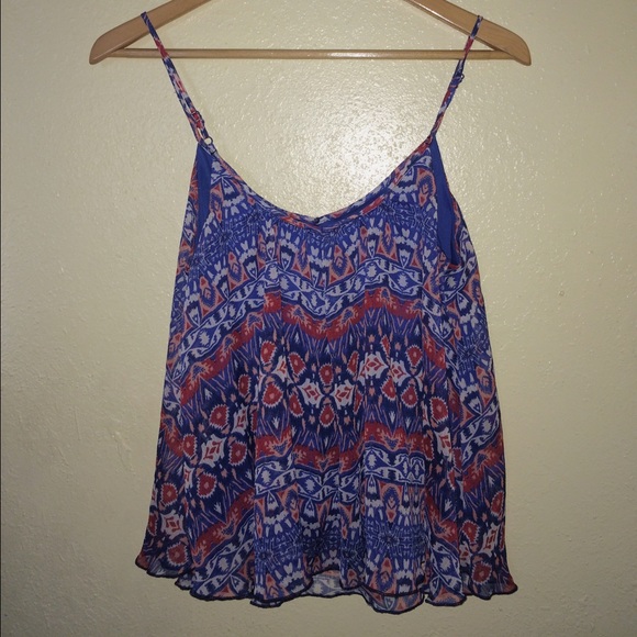 spaghetti strapped flowy shirt