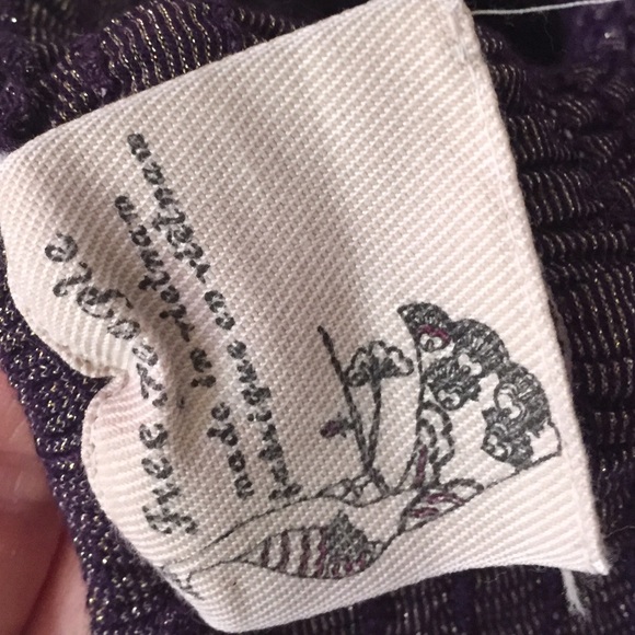 Metallic Ruffle Free People Dress - Picture 4 of 4