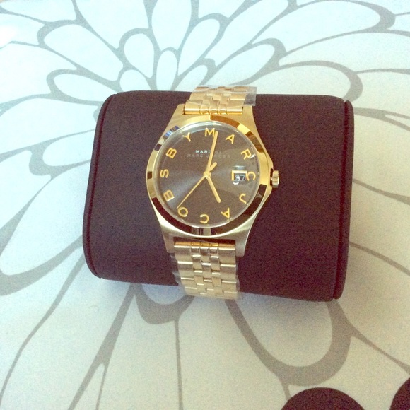 Marc by Marc Jacobs gold watch black face