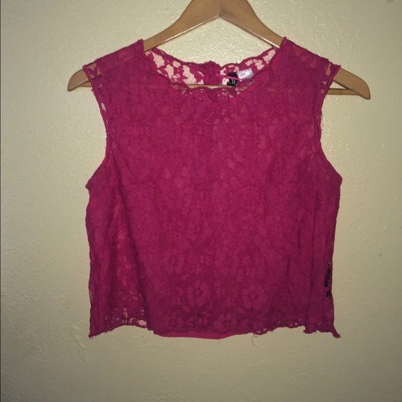 Pink H&M lacey  shirt 💗