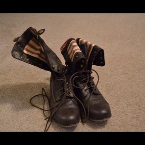 American Flag Foldover Ankle Boot