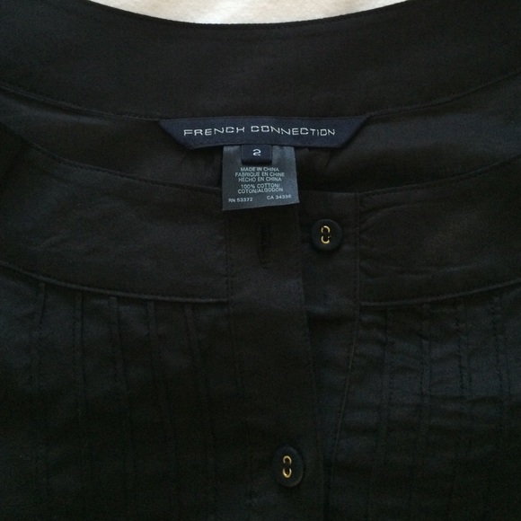 French Connection Black Button-up Top - Picture 2 of 3