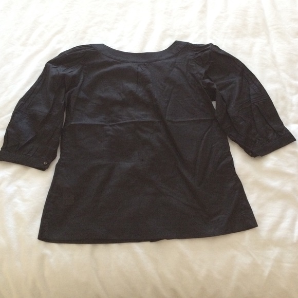 French Connection Black Button-up Top - Picture 3 of 3