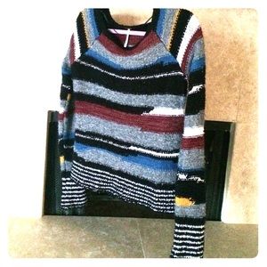 Free People Knit Sweater Holiday Nordic size Small