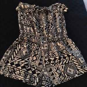 (New without tags) strapless tribal print romper