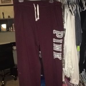 PINK Maroon Sweatpants