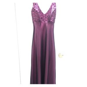 Plum Eggplant Prom / Bridesmaid Dress Gown
