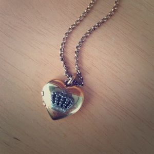 Gold juicy couture heart locket necklace