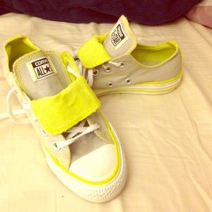 Grey and Yellow Converse US Size 5
