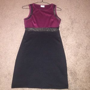 LA Hearts mesh cut out body con dress
