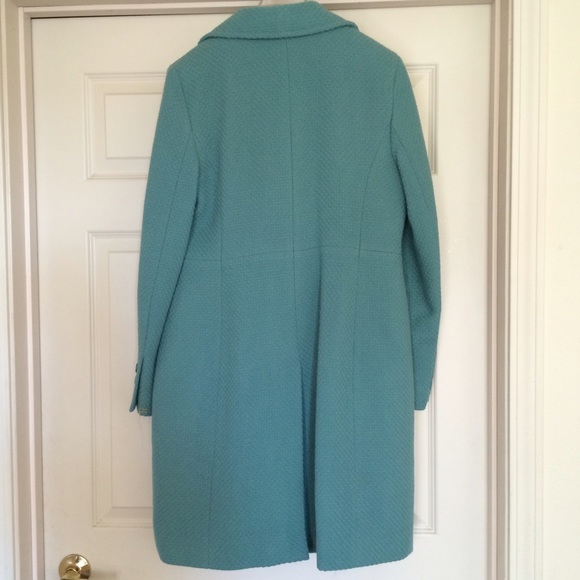 LOFT turquoise wool blend coat - Picture 3 of 3