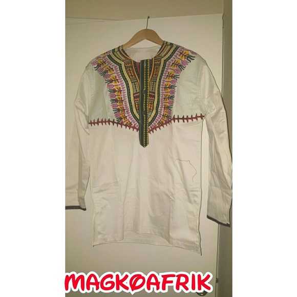 Brand new custom made Dashiki print long sleeves