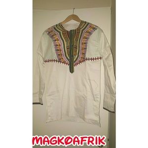 Brand new custom made Dashiki print long sleeves