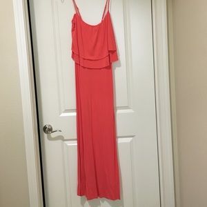 Coral long dress