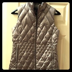 Silver Lands' End quilted vest