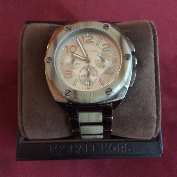 Michael kors tortoise shell bronze watch