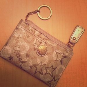 Gold COACH mini wallet
