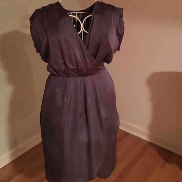 Purple silky dress
