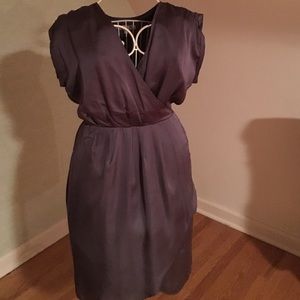 Purple silky dress
