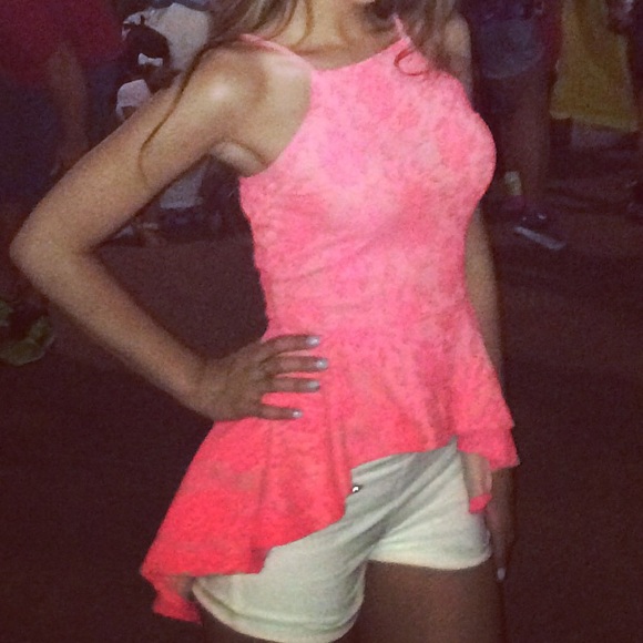 Unique pink top