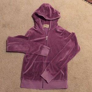 Juicy couture purple velour jacket size M