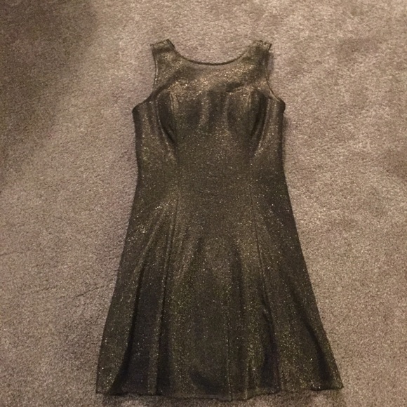 Aiden mattox gold and black dress