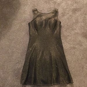 Aiden mattox gold and black dress