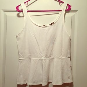 White Express peplum top