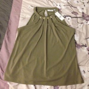 New York and Company olive green blouse