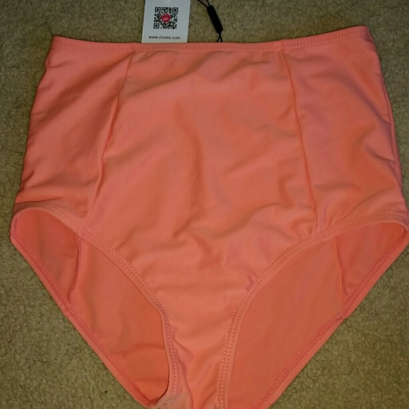 High waisted swim suit bottoms