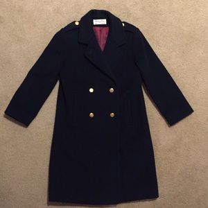 Girls navy blue Dior dress coat size 10