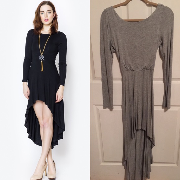 Long Sleeve High Low Dress