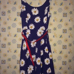 Navy daisy dress