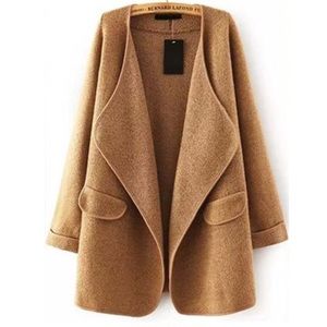 Camel Drape Cardigan